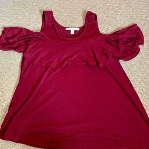 Maroon top